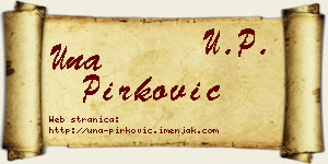Una Pirković vizit kartica